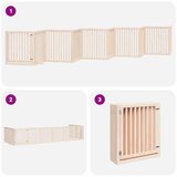  Vrata za pse s vratašcima 10 panela sklopiva 800 cm drvo topole | shoptok.hr