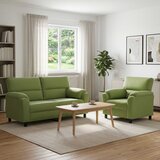  Set sofe 2 pcs Svijetlo zelena Baršun | shoptok.hr
