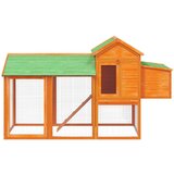 vidaXL Kokošnjak rjav 193x65x117 cm trdna borovina | Shoptok.si