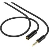 SpeaKa Professional JACK audio produžni kabel [1x JACK utikač 3.5 mm - 1x JACK utičnica 3.5 mm] 1 m crn pozlaćene utične spojnic Cijene