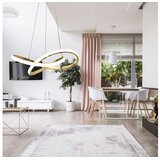 Toolight Stropna viseća svjetiljka prsten Moderna LED + daljinski upravljač APP390-CP Zlato | shoptok.hr