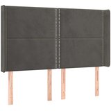  Box spring postelja z vzmetnico LED temno siva 140x190 cm žamet, (20726959) | Shoptok.si