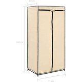 vidaXL 282439 Wardrobe Cream 75x50x160 cm | shoptok.hr