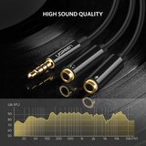 Ugreen adapter 3.5mm (M) na 2x 3.5mm (Ž - slušalice + mikrofon) - polybag | shoptok.hr