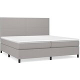 Maison Chic Box spring postelja - Vzmetna postelja z vzmetnico svetlo siva 200x200 cm blago SL13020, (21901392) | Shoptok.si