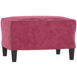 vidaXL Trosjed s tabureom crvena boja vina 180 cm baršunasti | shoptok.hr