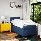  Krevet s oprugama i madracem plavi 90 x 190 cm od tkanine | shoptok.hr
