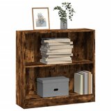 vidaXL Knjižna omara dimljeni hrast 80x24x76 cm inženirski les Cene
