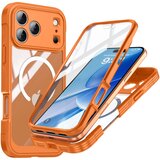INF trpežna 9H steklena magnetna zaščitna torbica za iphone 17 pro - oranžna, (5000071354) | Shoptok.si