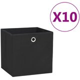  Kutije za pohranu od netkane tkanine 10 kom 28x28x28 cm crne | shoptok.hr