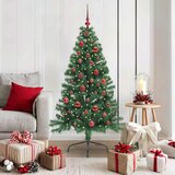 vidaXL Umjetna preddekorirana božićna jelka Zelena 150 cm PVC | Shoptok.si