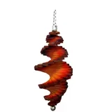Drvena spirala za vjetar, crvena 80cm
