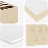 vidaXL Otomanski okvir kreveta s madracem krem 120x200cm od tkanine | shoptok.hr