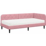  Kutni okvir kreveta Ružičasta 90 x 190 cm Baršun | shoptok.hr