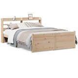  Okvir za krevet s uzglavljem 150 x 200 cm borovina | shoptok.hr