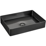 Sapho Črn umivalnik iz nerjavečega jekla 50x35 cm Aurum – Cene