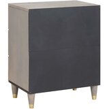  Noćni ormar s ladicama Siva 50 x 33 x 62 cm Čvrsto drvo manga | shoptok.hr