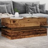 vidaXL Stolić za kavu s LED svjetlima boja starog drva 90 x 50 x 40 cm | shoptok.hr