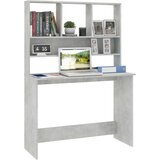  Radni stol s policama siva boja betona 110x45x157 cm iverica | shoptok.hr