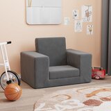  Dječja fotelja antracit od mekanog pliša | shoptok.hr