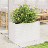  Vrtna sadilica bijela 70x40x45,5 cm od masivne borovine | shoptok.hr