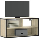 Furnova TV omarica sonoma hrast 80x31x39,5 cm inženirski les in kovina, (21922611) Cene