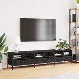TV ormarić crni 202x39x43,5 cm hladno valjani čelik | shoptok.hr
