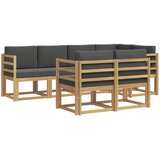 vidaXL Zunanja garnitura za sedenje 7 pcs Bela in antracit Poliester, (5000279470) | Shoptok.si