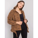 Fashion Hunters Light brown pattern denim jacket | shoptok.hr
