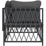 Kutna vrtna sofa od tkane tkanine s jastucima antracit | shoptok.hr