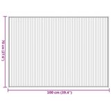  Pravokutni tepih crni 70x100 cm bambus | Shoptok.si