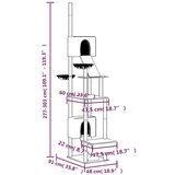  Penjalica za mačke od poda do stropa krem 277 - 303 cm | shoptok.hr