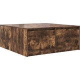  za kavu s ladicama dimljeni hrast 100x100x40 cm | shoptok.hr