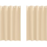 vidaXL Zavjese sa zavjesama 2 pcs Krema 175 x 140 cm Poliester | shoptok.hr