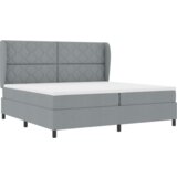 Box Spring Krevet s Madracem - Svjetlosiva 200x200 cm Tkanina | shoptok.hr