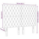  LED glava postelje z LED lučmi Roza 144 cm Poliester, (5000142177) | Shoptok.si