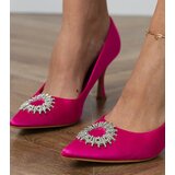 Gemre Pink satin pumps with rhinestones Bellira | Shoptok.si
