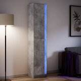 vidaXL Visoka omara LED betonsko siva 41,5x32,5x200 cm inženirski les | Shoptok.si