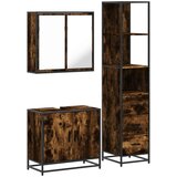  3-dijelni set kupaonskog namještaja boja hrasta drveni | shoptok.hr