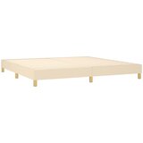 Krevet s oprugama i madracem krem 200 x 200 cm od tkanine | Eponuda.com