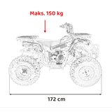 Ramiz Štirikolesnik za mladostnike na bencin MONSTER 200cc bela | Shoptok.si