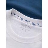 Ombre Men's two-tone t-shirt with palm leaf print - dark blue | Eponuda.ba