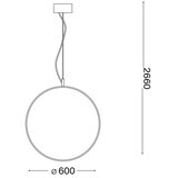 Ideal Lux led luster na sajli circus LED/33W/230V prečnik 60 cm cri 90 crna | Eponuda.com