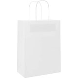  Papirnate vrećice 50 kom s ručkama bijele 21x11x28 cm | Eponuda.com