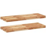  Plutajuće police 2 kom 80x30x4 cm Masivno drvo akacije s uljnim premazom | shoptok.hr