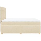  Krevet s oprugama i madracem krem 160x200 cm od tkanine | shoptok.hr