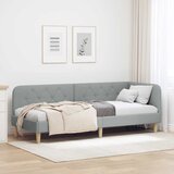  Kutni okvir kreveta Svijetlo siva 80 x 200 cm tkanina | shoptok.hr
