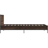  Okvir za krevet smeđi hrast 90x190 cm konstruirano drvo i metal | shoptok.hr