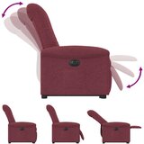  Električni naslonjač na podizanje od tkanine boja vina | shoptok.hr