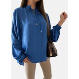 Gemre Loose Fit Blue Shirt Jewelsi | Shoptok.si